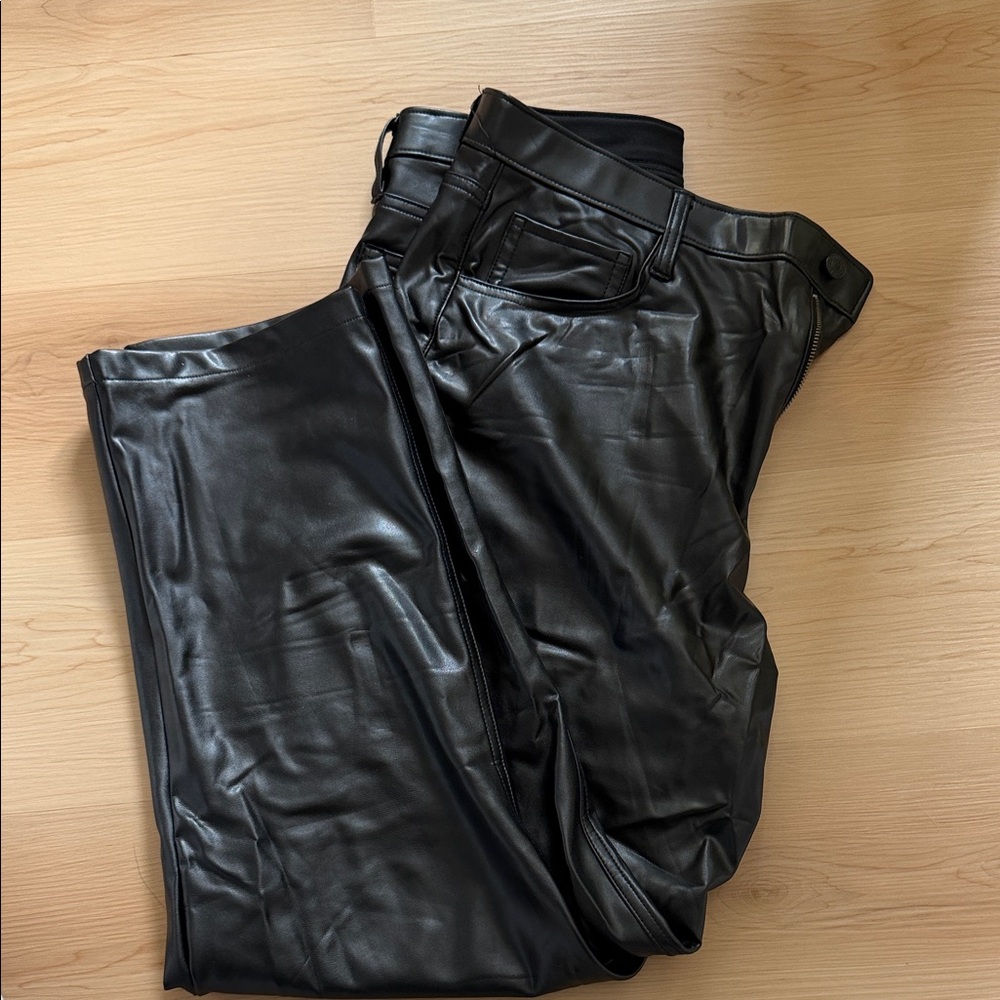 Abercrombie Black Leather Pants